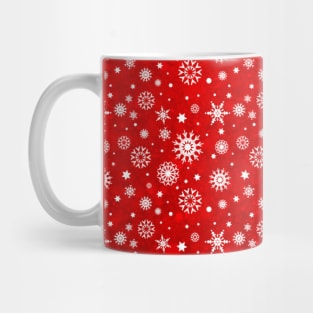 Christmas Red Snowflake Gradient Pattern Mug